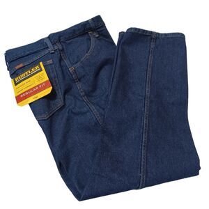 Rustler Men's Jeans 44x30 Regular Fit Straight Leg Blue Heavyweight Denim New